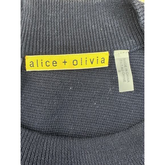 Alice + Olivia Coley Crew Neck Knit Short Belted Dress Size Small 2005 - Picture 5 of 7